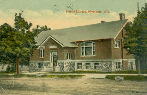 1917 picture of Plymouth Public Library